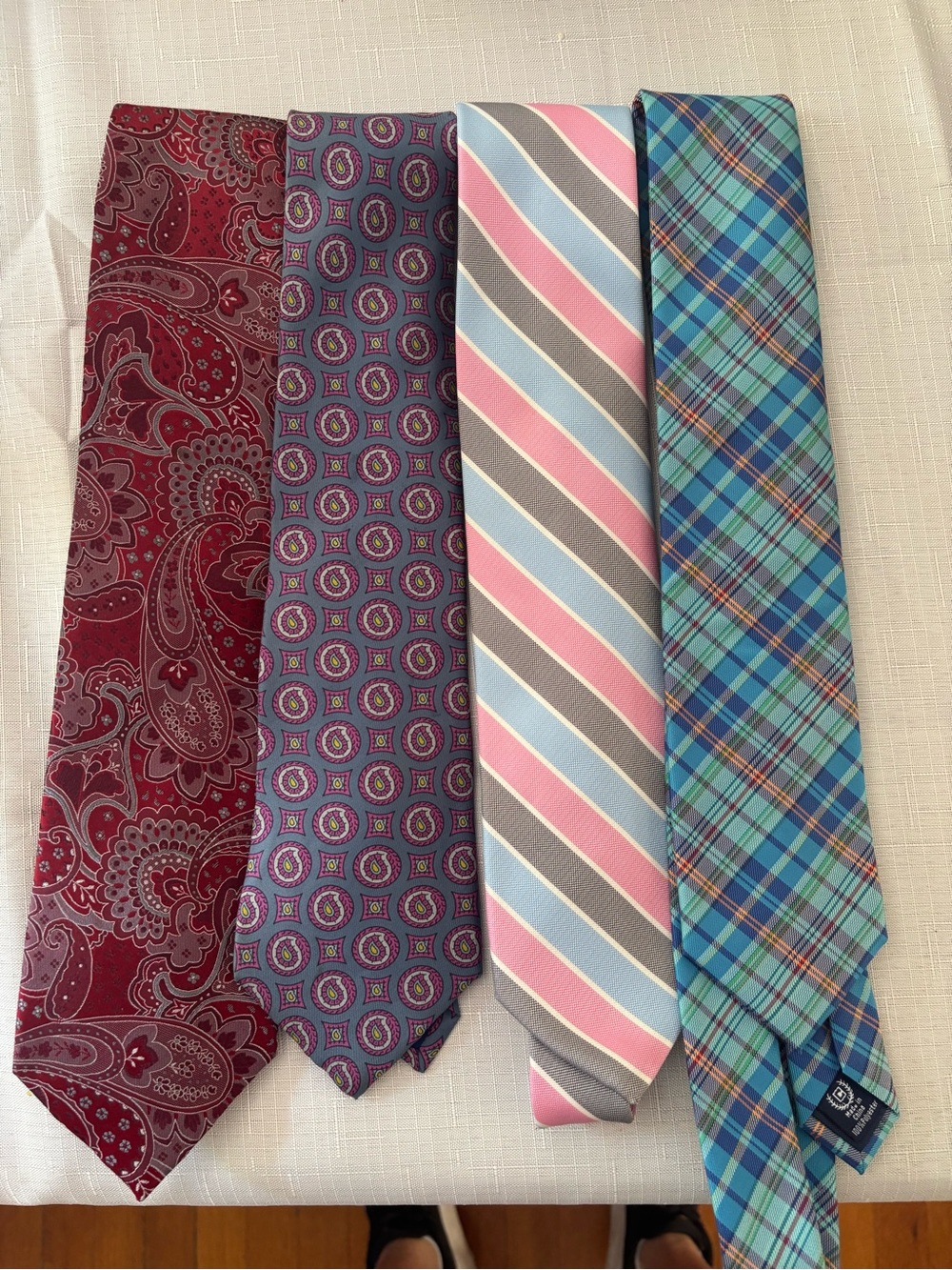 Men's Silk Neck Tie - Pink/Blue/Maroon/Teal Variety